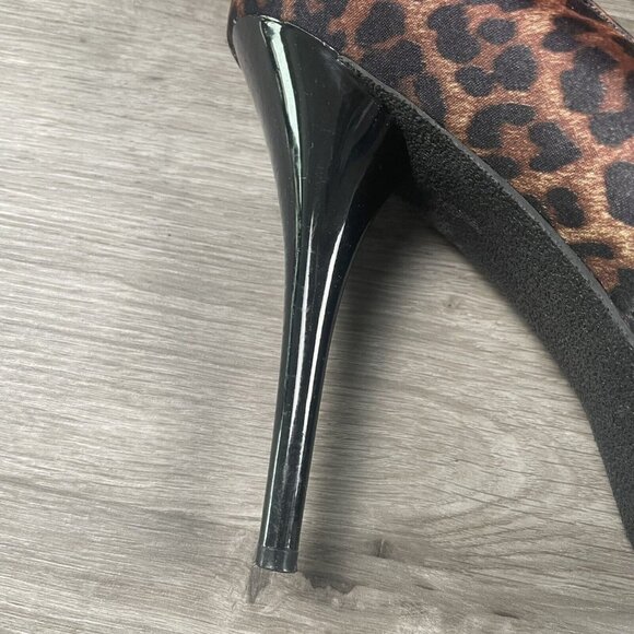 Steve Madden Womens Peep Toe Leopard Print High Heels Shoes Size 10M P-LIMAA - Picture 4 of 16